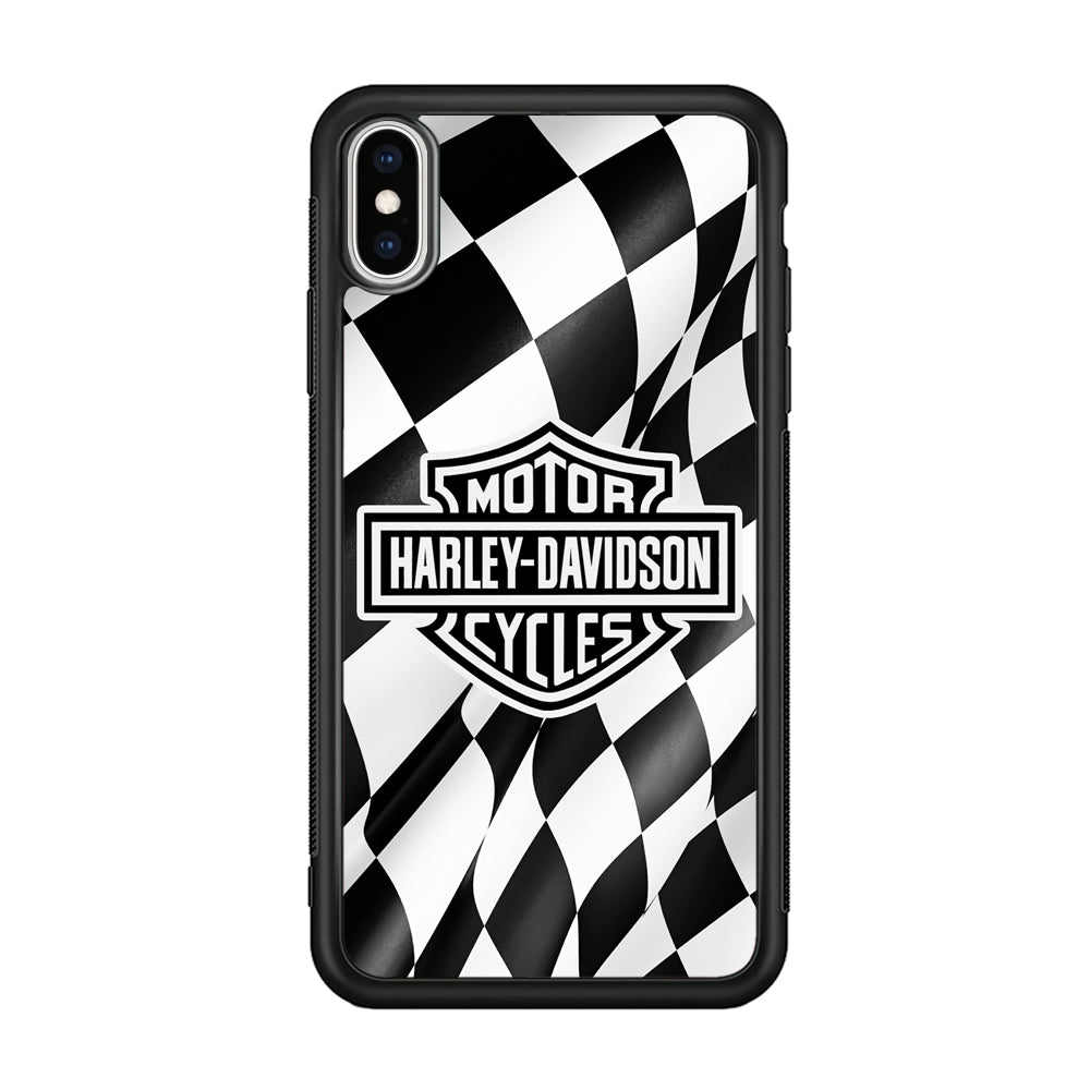 Harley Davidson Race Flag Emblem iPhone XS Case
