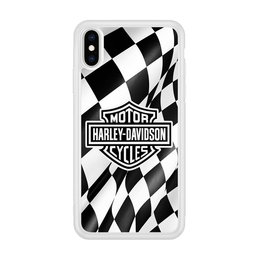 Harley Davidson Race Flag Emblem iPhone XS Case