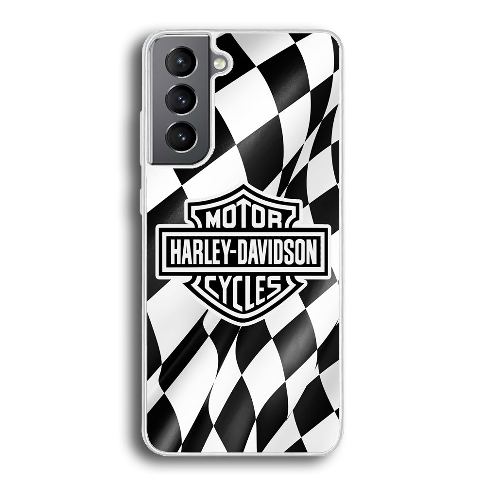 Harley Davidson Race Flag Emblem Samsung Galaxy S21 Plus Case