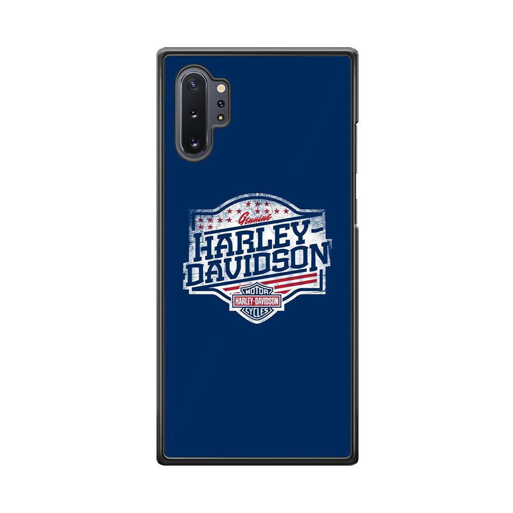 Harley Davidson Blue Flag Logo Samsung Galaxy Note 10 Plus Case