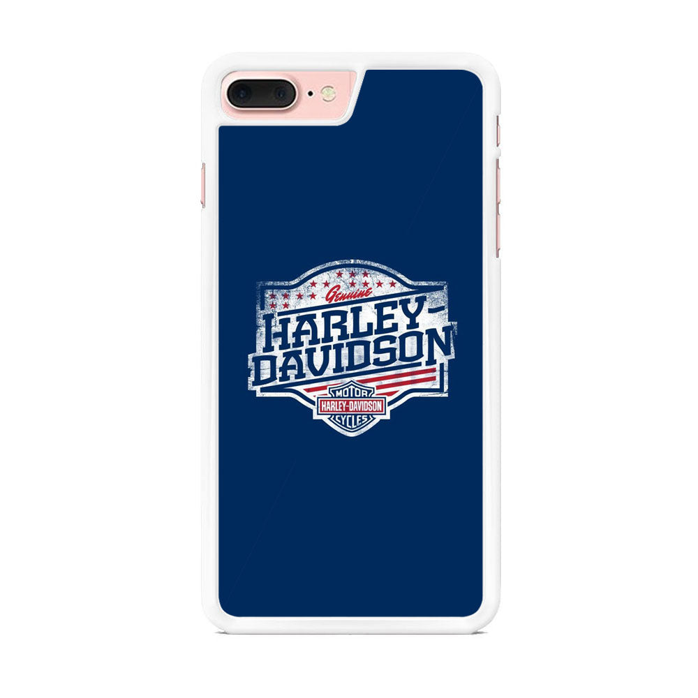 Harley Davidson Blue Flag Logo iPhone 7 Plus Case