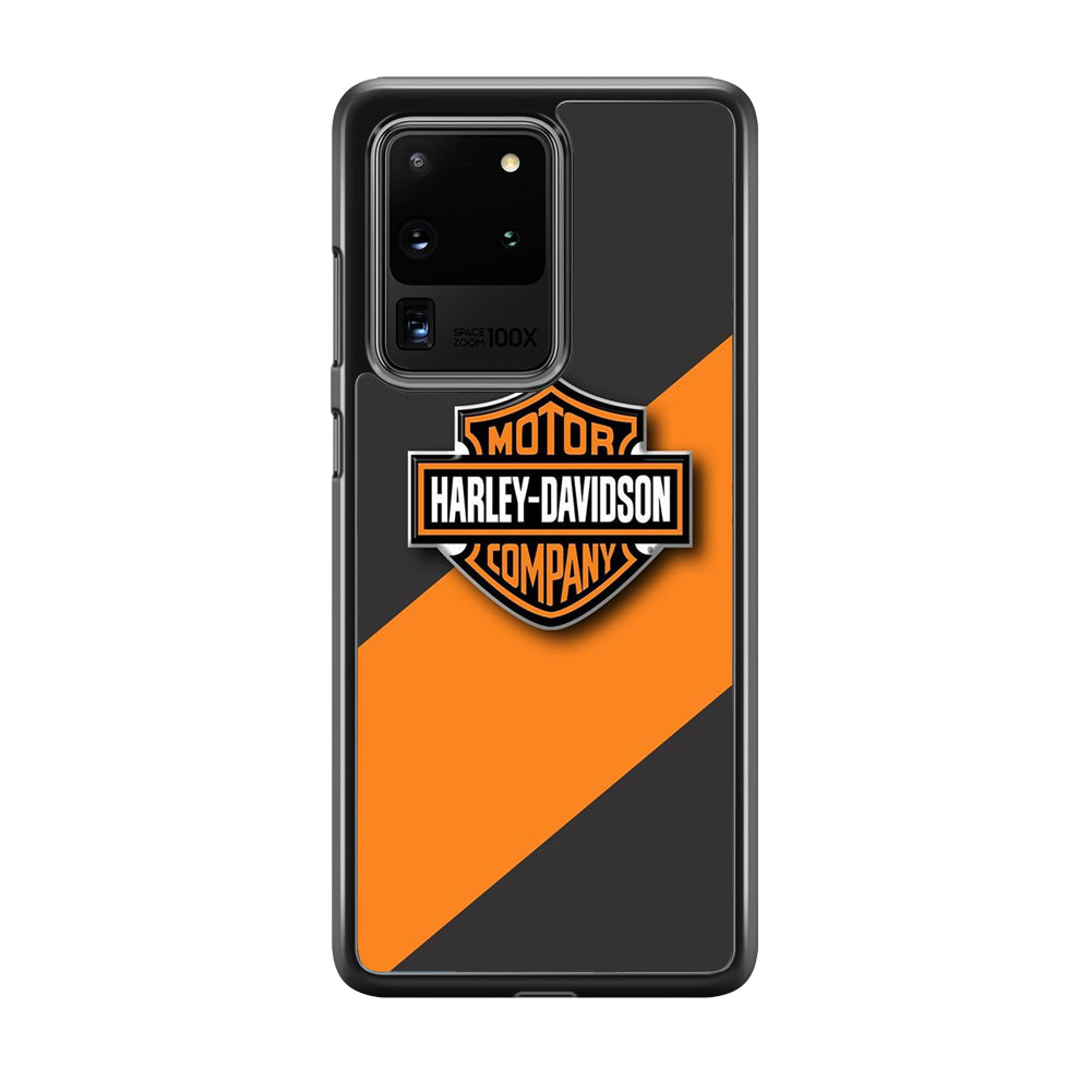 Harley Davidson Logo Stripe Yellow Samsung Galaxy S20 Ultra Case