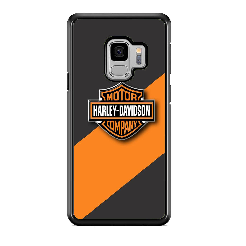 Harley Davidson Logo Stripe Yellow Samsung Galaxy S9 Case