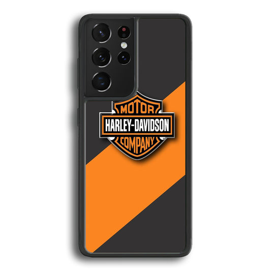 Harley Davidson Logo Stripe Yellow Samsung Galaxy S21 Ultra Case - Ezzystore
