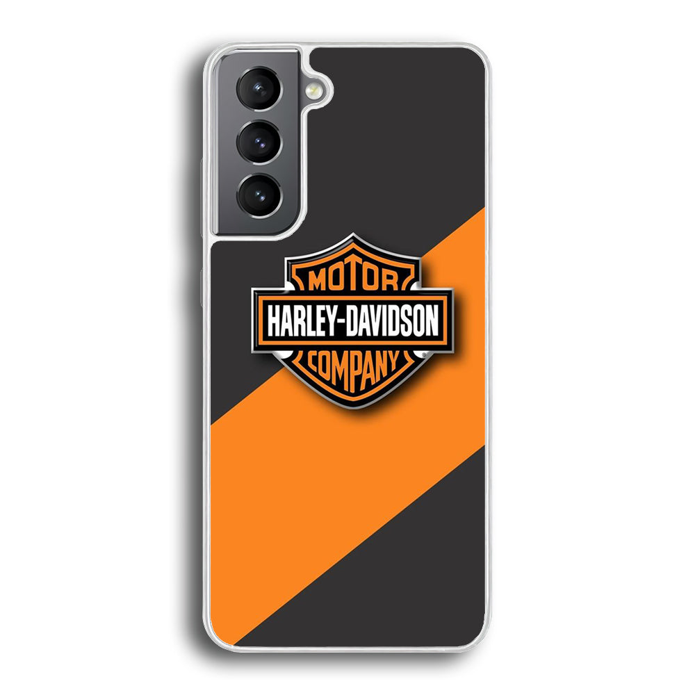 Harley Davidson Logo Stripe Yellow Samsung Galaxy S21 Plus Case