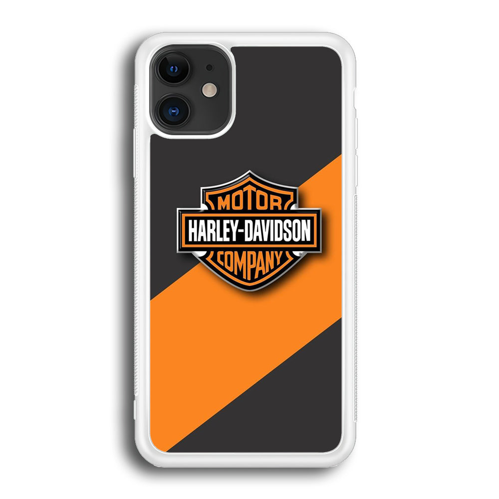 Harley Davidson Logo Stripe Yellow iPhone 12 Case