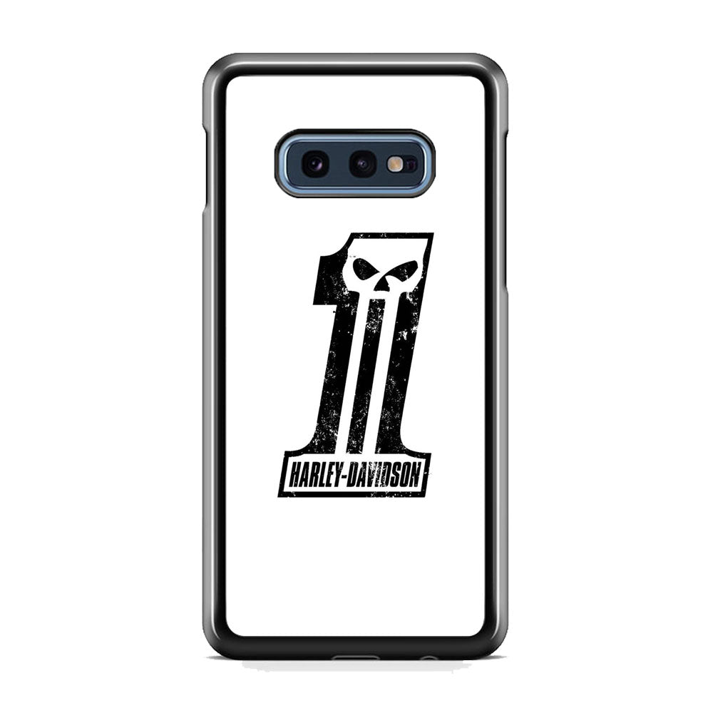 Harley Davidson White Number Skull Samsung Galaxy 10e Case
