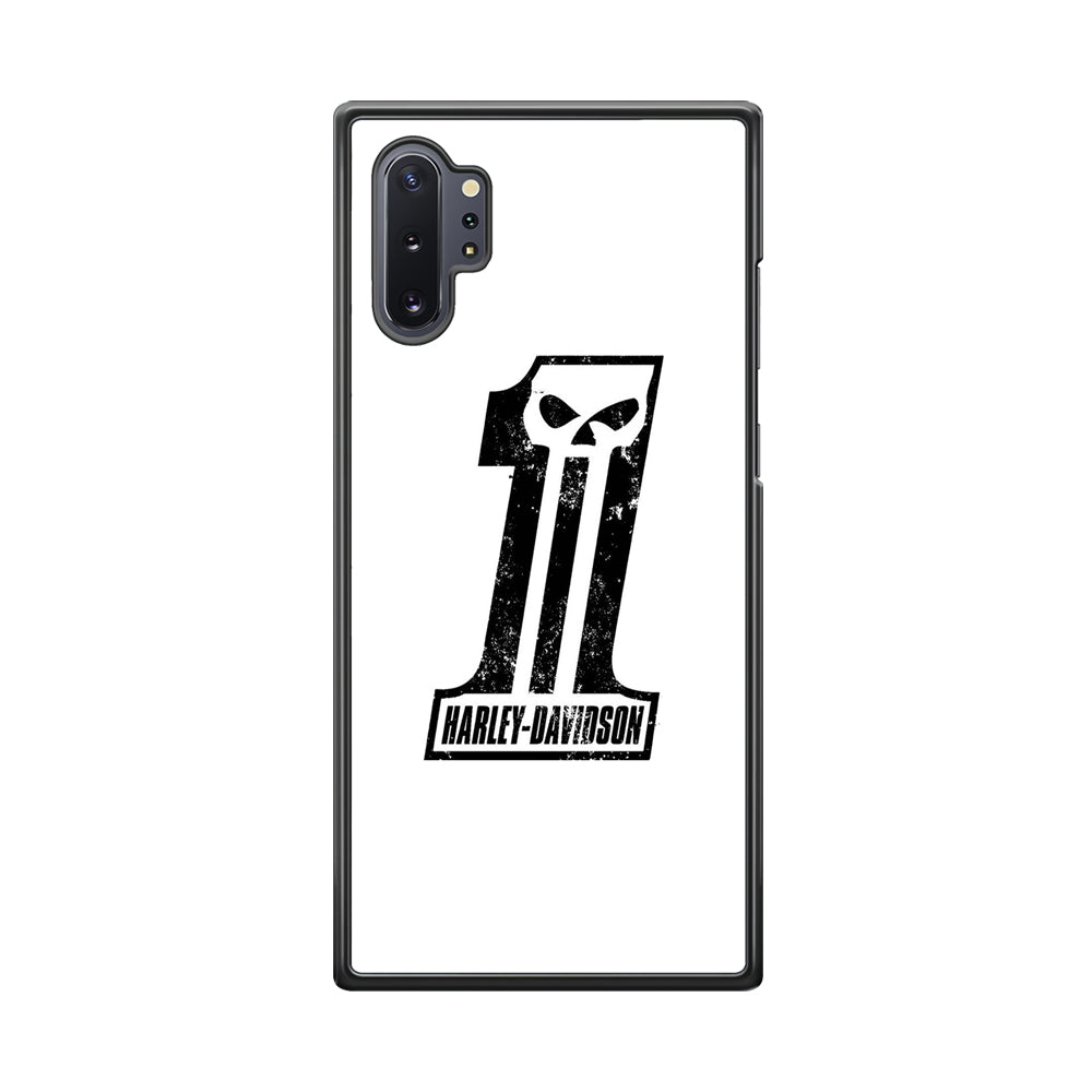 Harley Davidson White Number Skull Samsung Galaxy Note 10 Plus Case