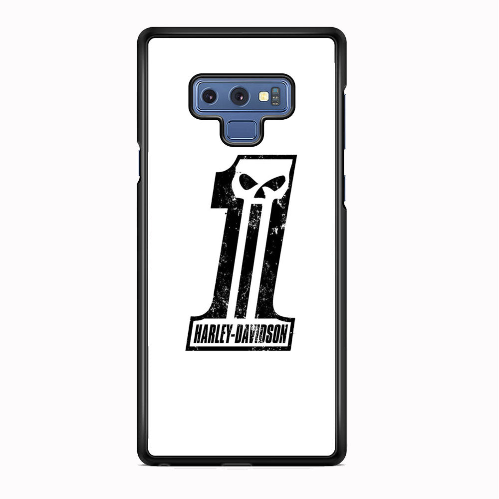 Harley Davidson White Number Skull Samsung Galaxy Note 9 Case