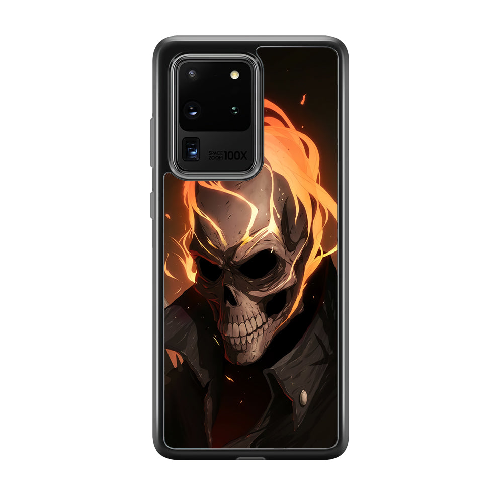 Head Skull Flames Samsung Galaxy S20 Ultra Case