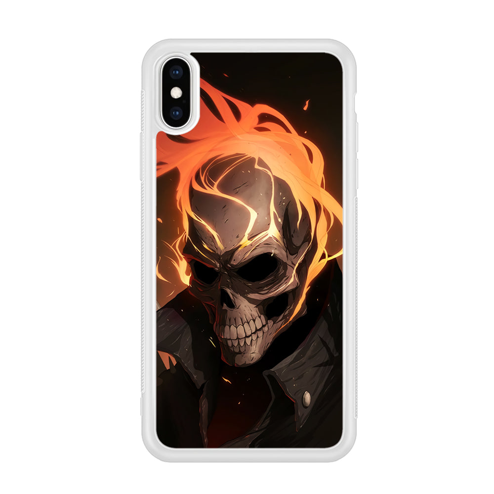 Head Skull Flames iPhone XS Case