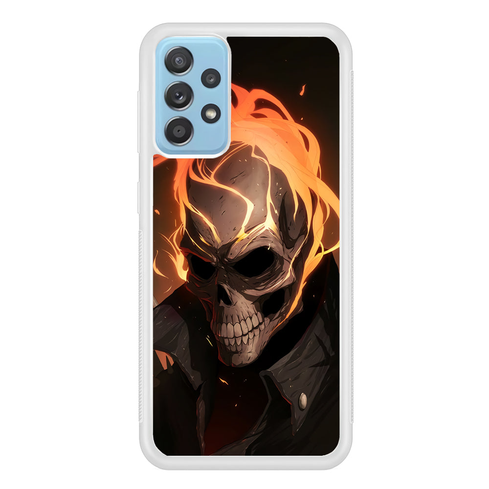 Head Skull Flames Samsung Galaxy A52 Case