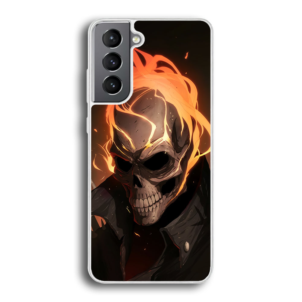 Head Skull Flames Samsung Galaxy S21 Plus Case