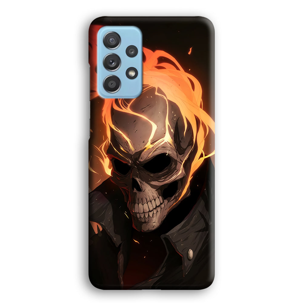 Head Skull Flames Samsung Galaxy A52 Case
