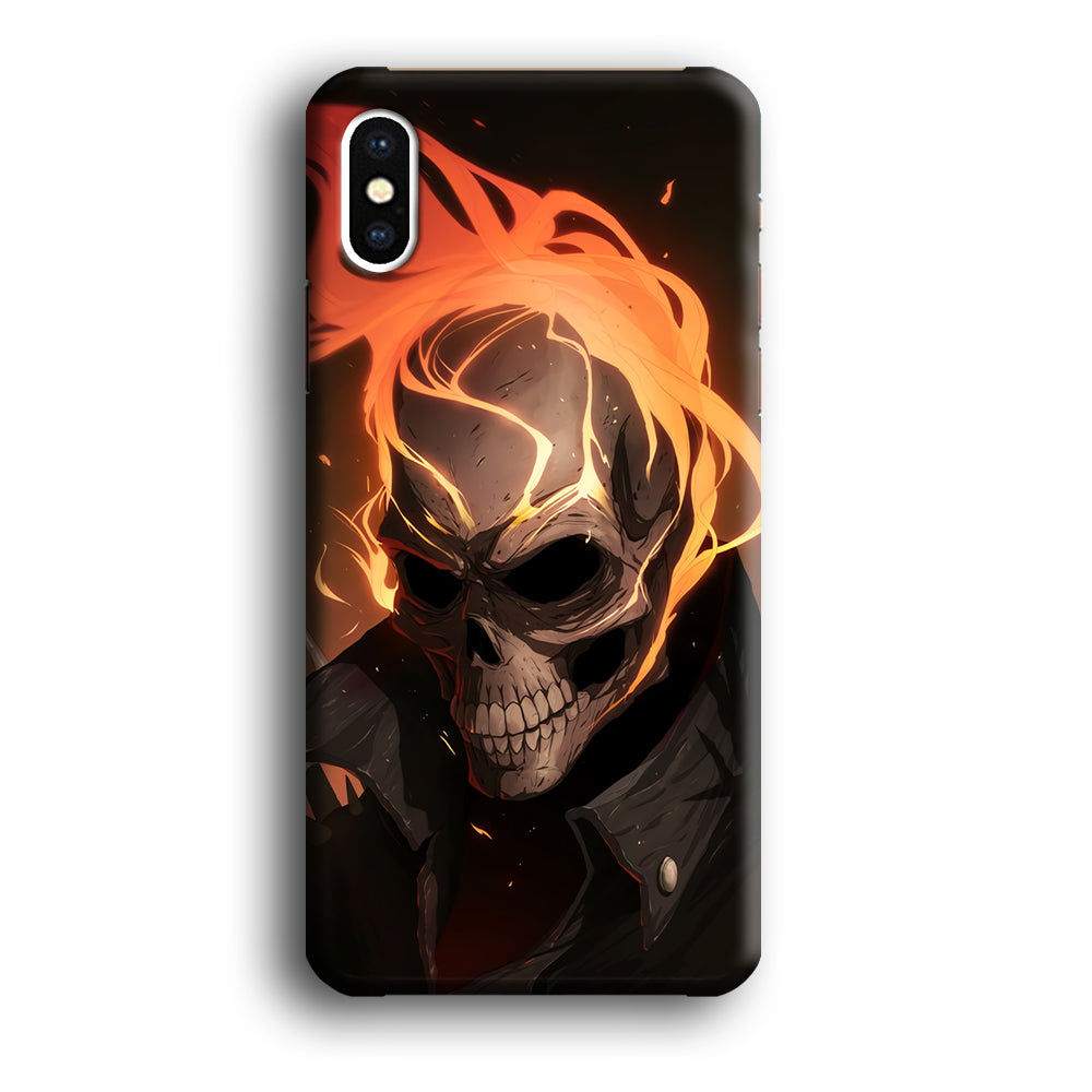 Head Skull Flames iPhone XS Case