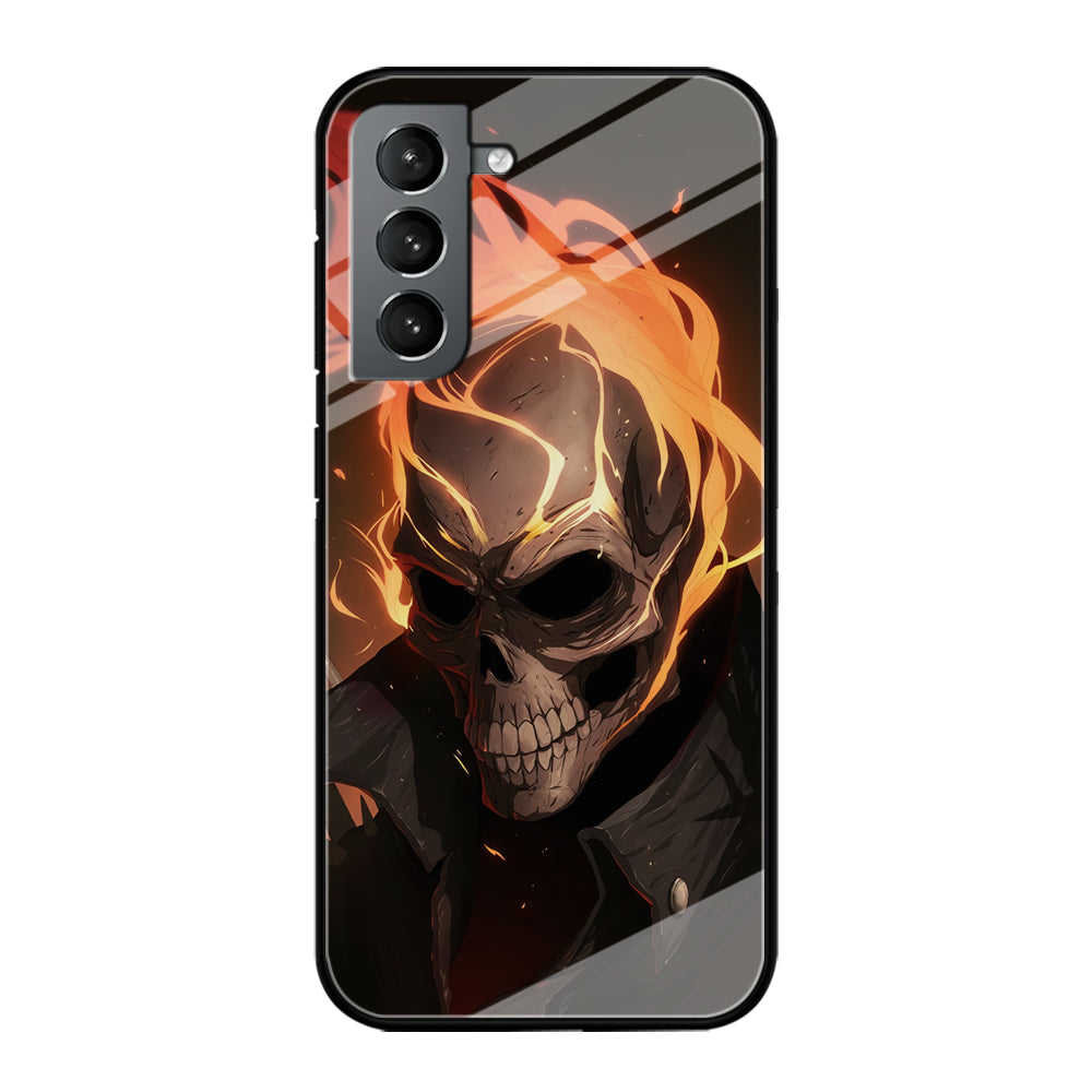 Head Skull Flames Samsung Galaxy S21 Plus Case