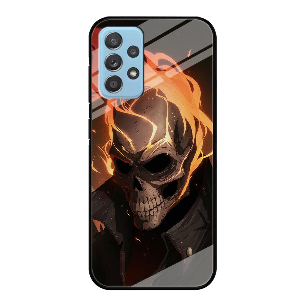 Head Skull Flames Samsung Galaxy A52 Case