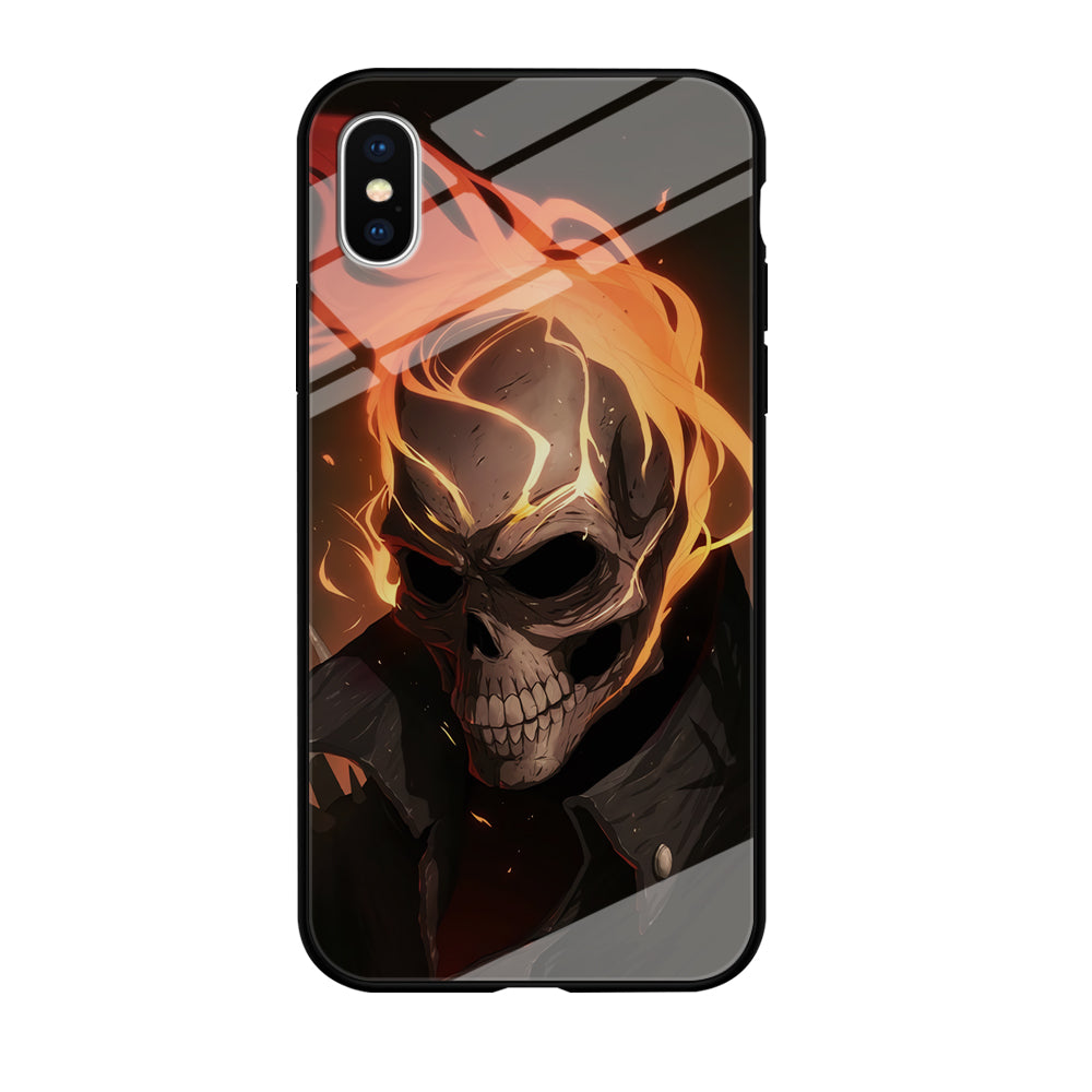 Head Skull Flames iPhone XS Case