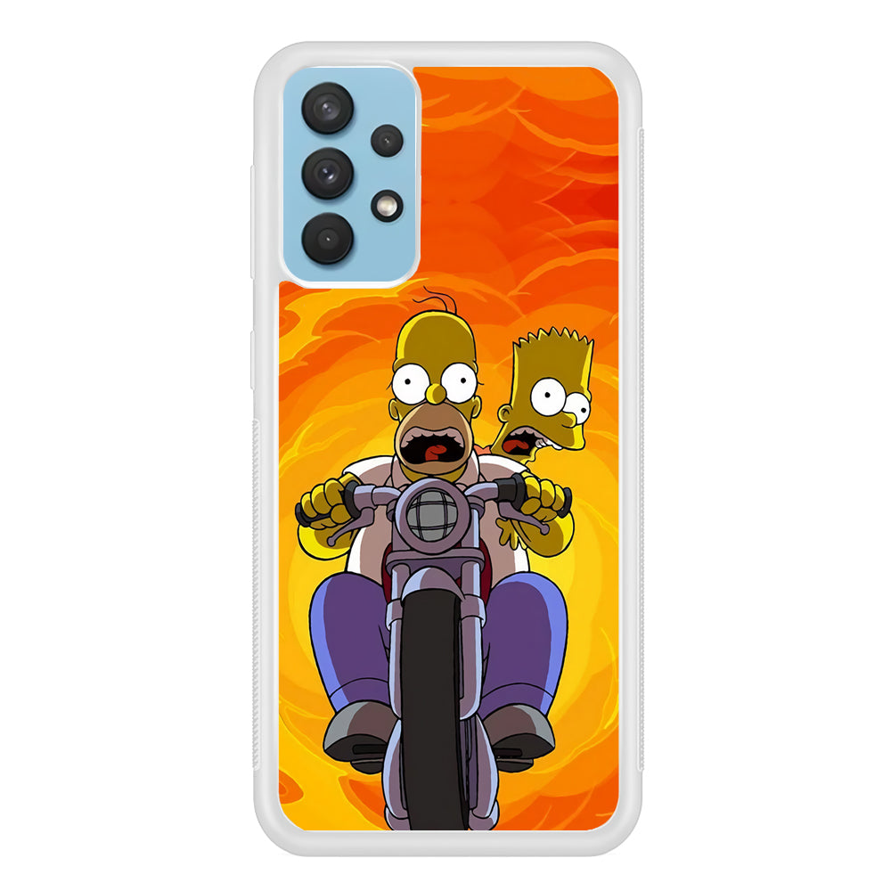 Homer and Bart Rider Samsung Galaxy A32 Case