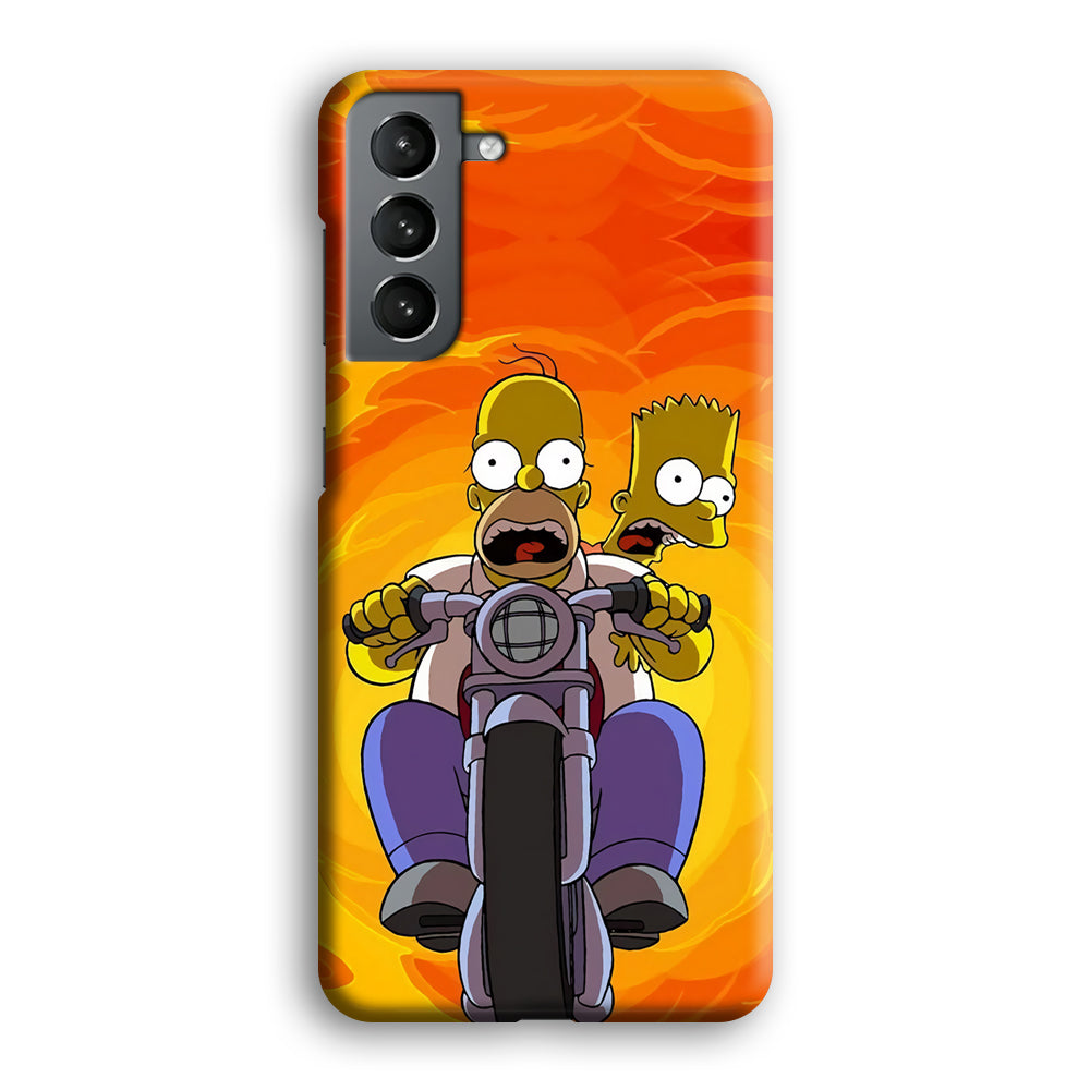 Homer and Bart Rider Samsung Galaxy S21 Plus Case