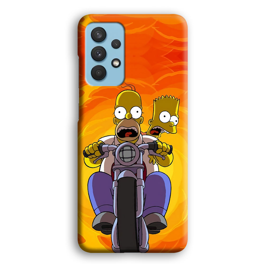 Homer and Bart Rider Samsung Galaxy A32 Case