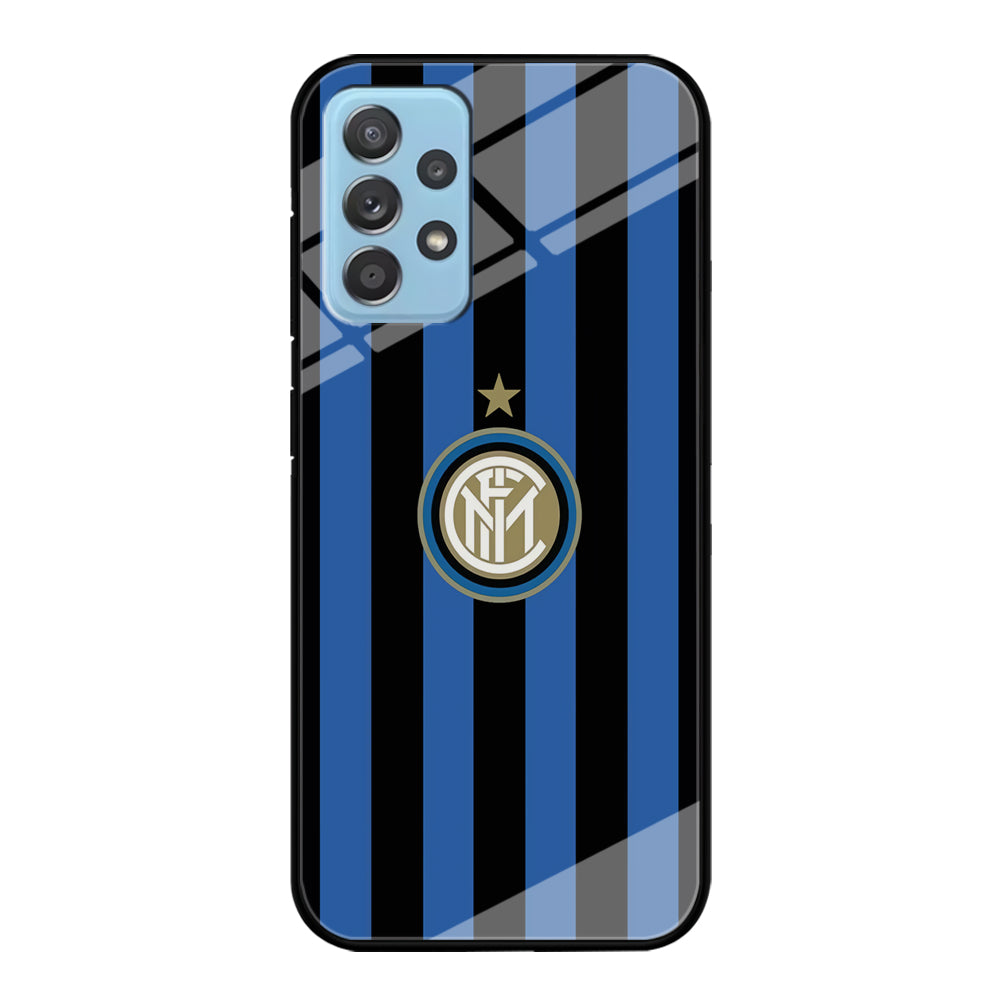 Inter Milan Pattern Of Icon Samsung Galaxy A52 Case