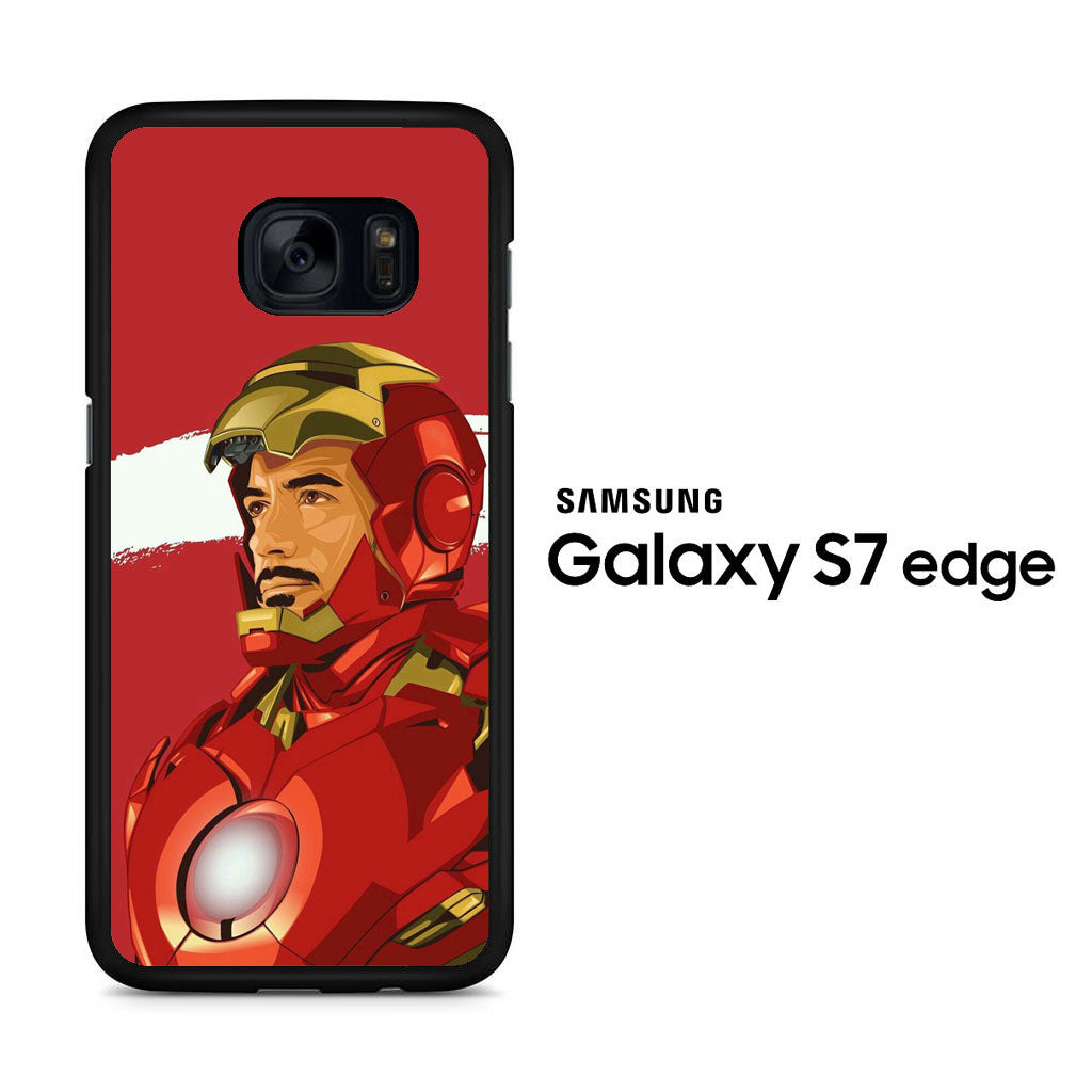Ironman Red White Stripe Samsung Galaxy S7 Edge Case