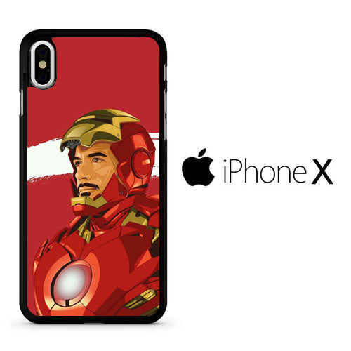 Ironman Red White Stripe iPhone X Case