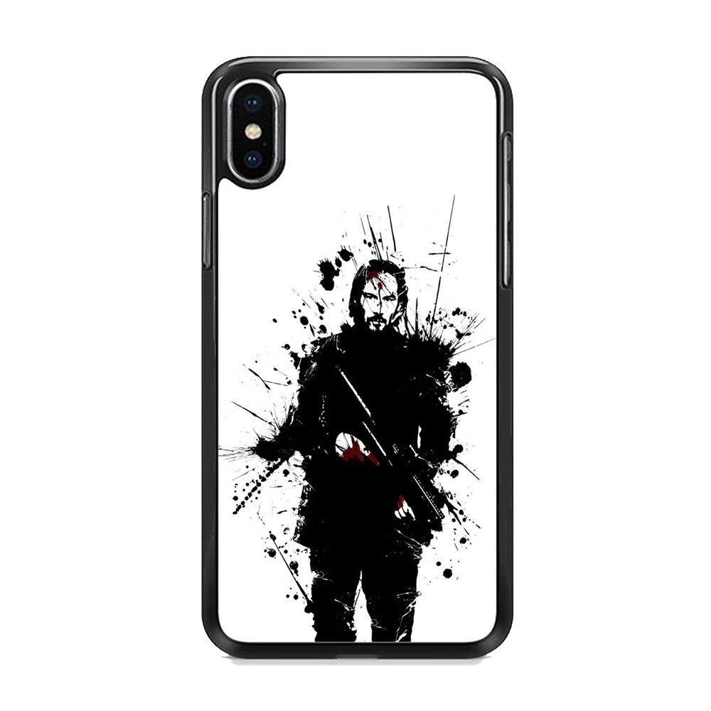 John Wick White Splash Art iPhone Xs Case