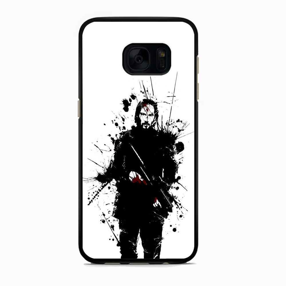 John Wick White Splash Art Samsung Galaxy S7 Edge Case