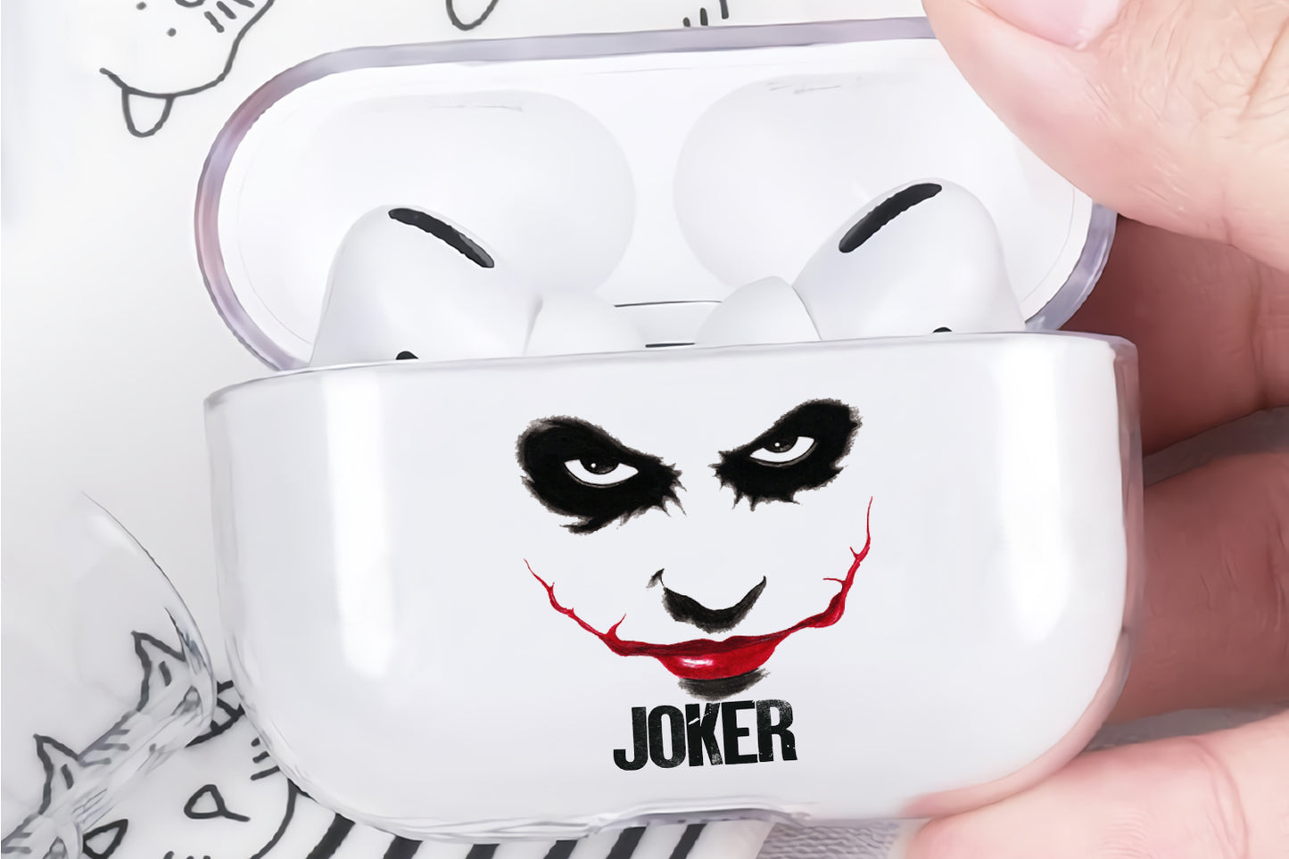 Joker Face Protective Clear Case Cover For Apple AirPod Pro