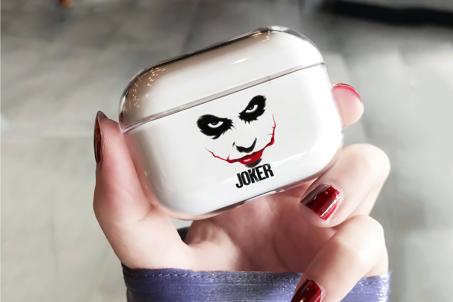 Joker Face Protective Clear Case Cover For Apple AirPod Pro