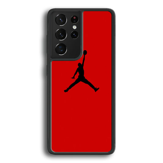 Jordan Red Simple Samsung Galaxy S21 Ultra Case - Ezzystore
