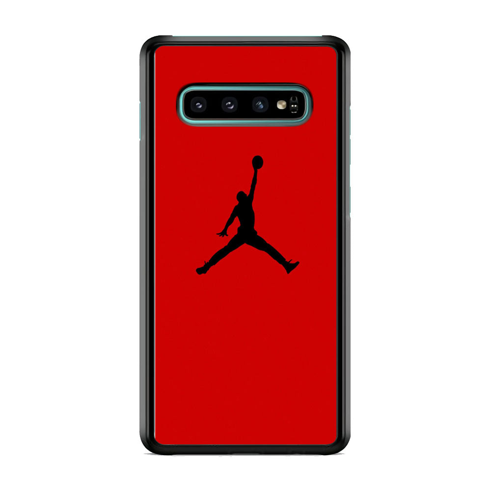 Jordan Red Simple Samsung Galaxy S10 Plus Case