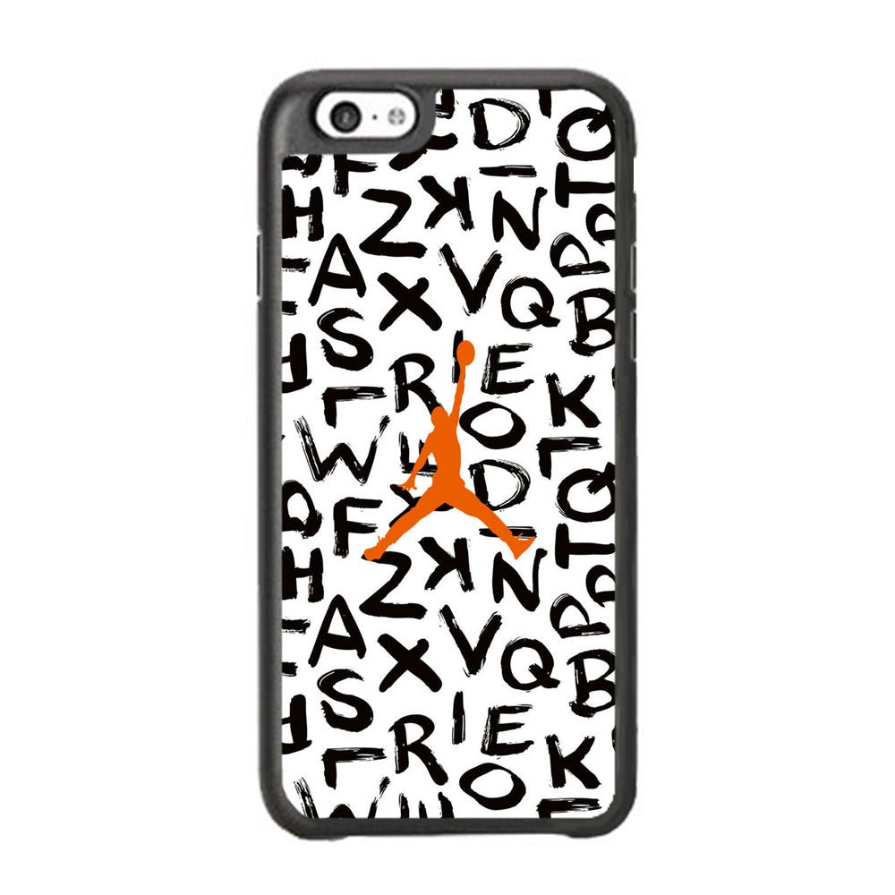 Jordan White Aphabet Orange Logo iPhone 6 | 6s Case