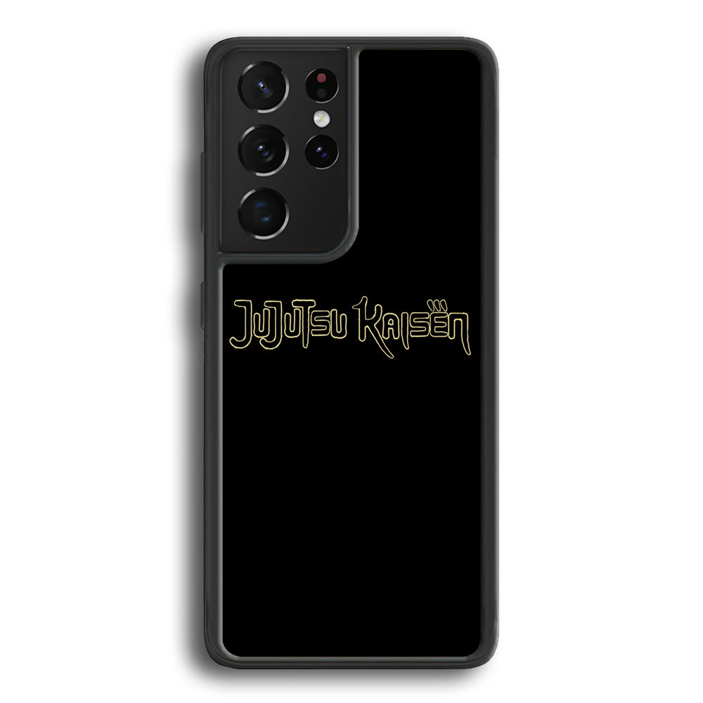 Jujutsu Kaisen Logo Black Gold Samsung Galaxy S21 Ultra Case - Ezzystore