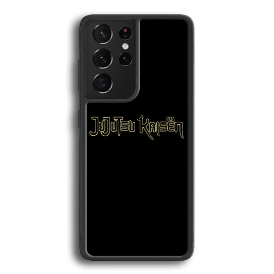 Jujutsu Kaisen Logo Black Gold Samsung Galaxy S21 Ultra Case - Ezzystore