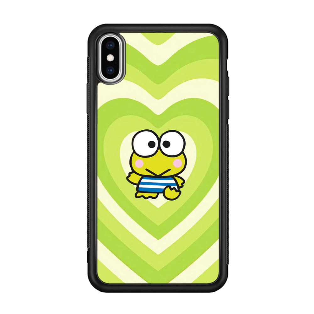 Keroppi Love Pattern iPhone XS Case
