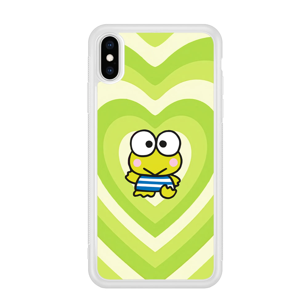 Keroppi Love Pattern iPhone XS Case