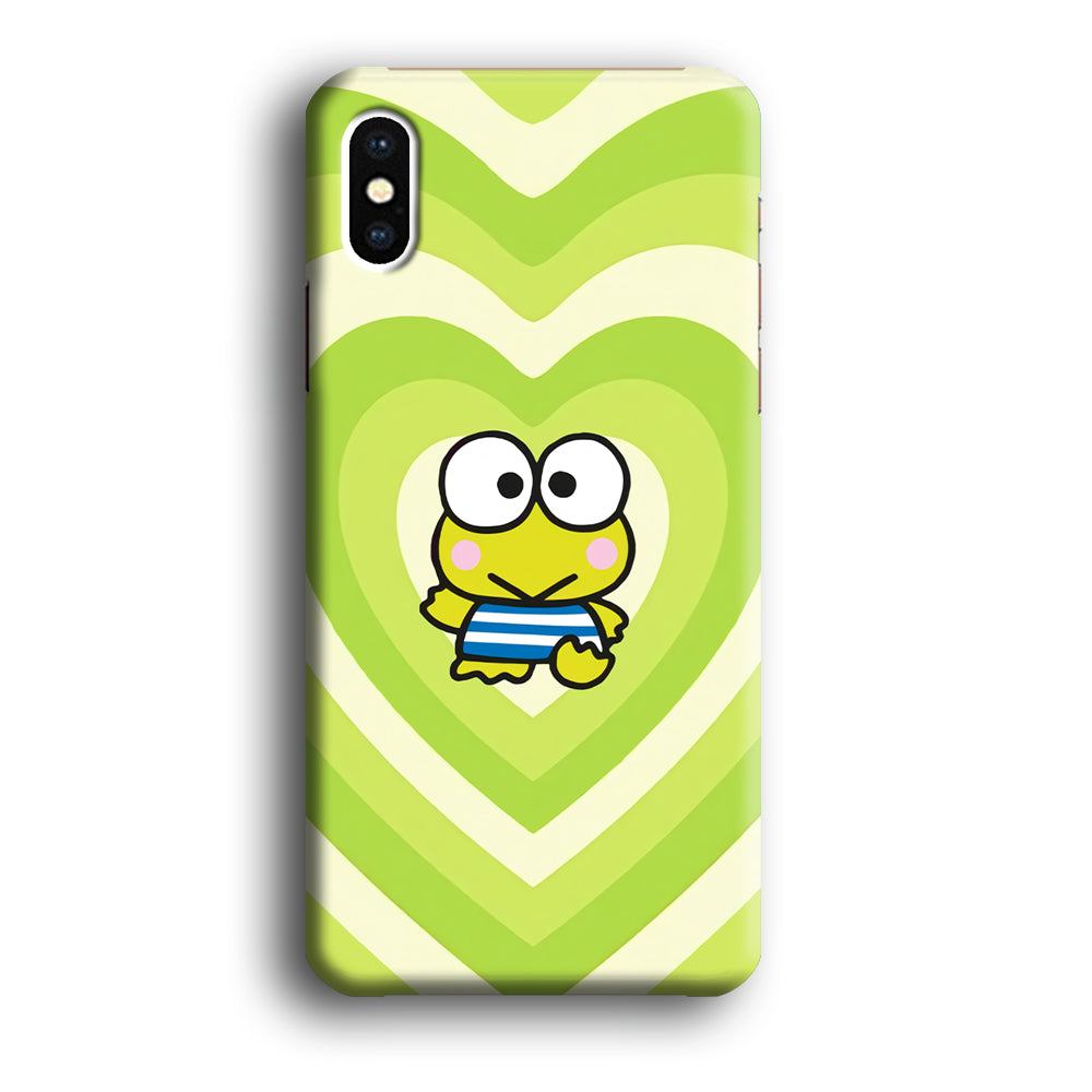 Keroppi Love Pattern iPhone XS Case