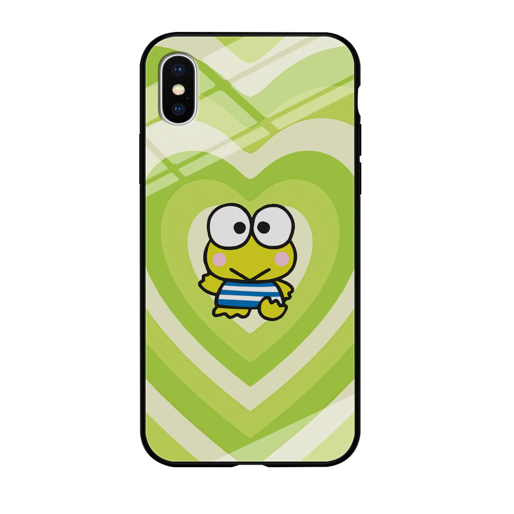 Keroppi Love Pattern iPhone XS Case