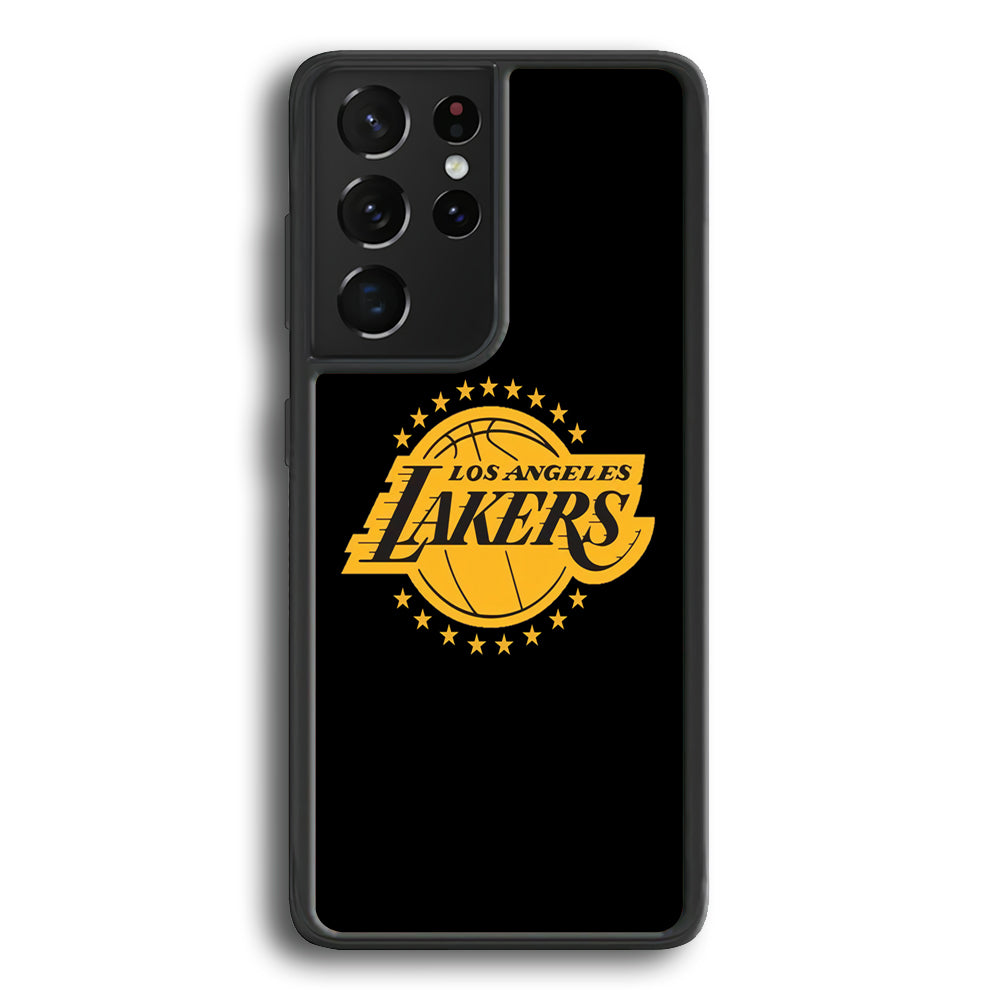 Los Angeles Lakers Black Logo Samsung Galaxy S21 Ultra Case - Ezzystore