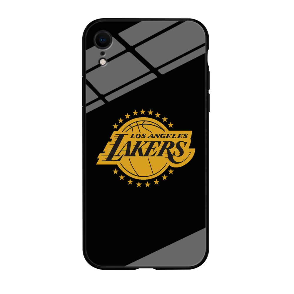 Los Angeles Lakers Black Logo iPhone XR Case