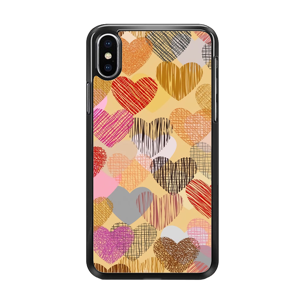 Love Aesthetic Soft Colour iPhone Xs Case