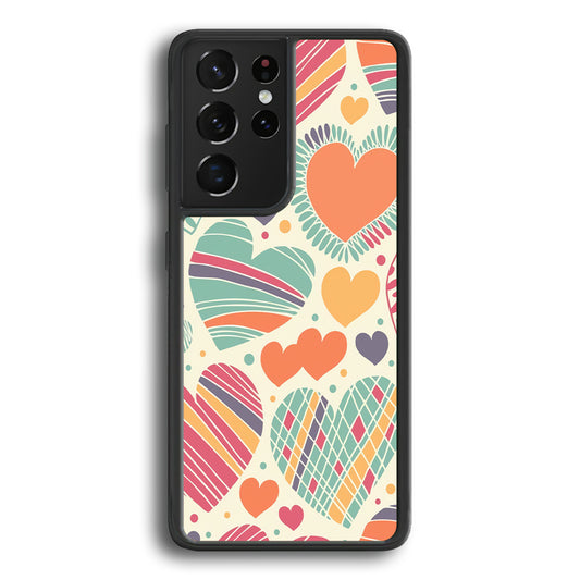 Love Cute White Samsung Galaxy S21 Ultra Case - Ezzystore