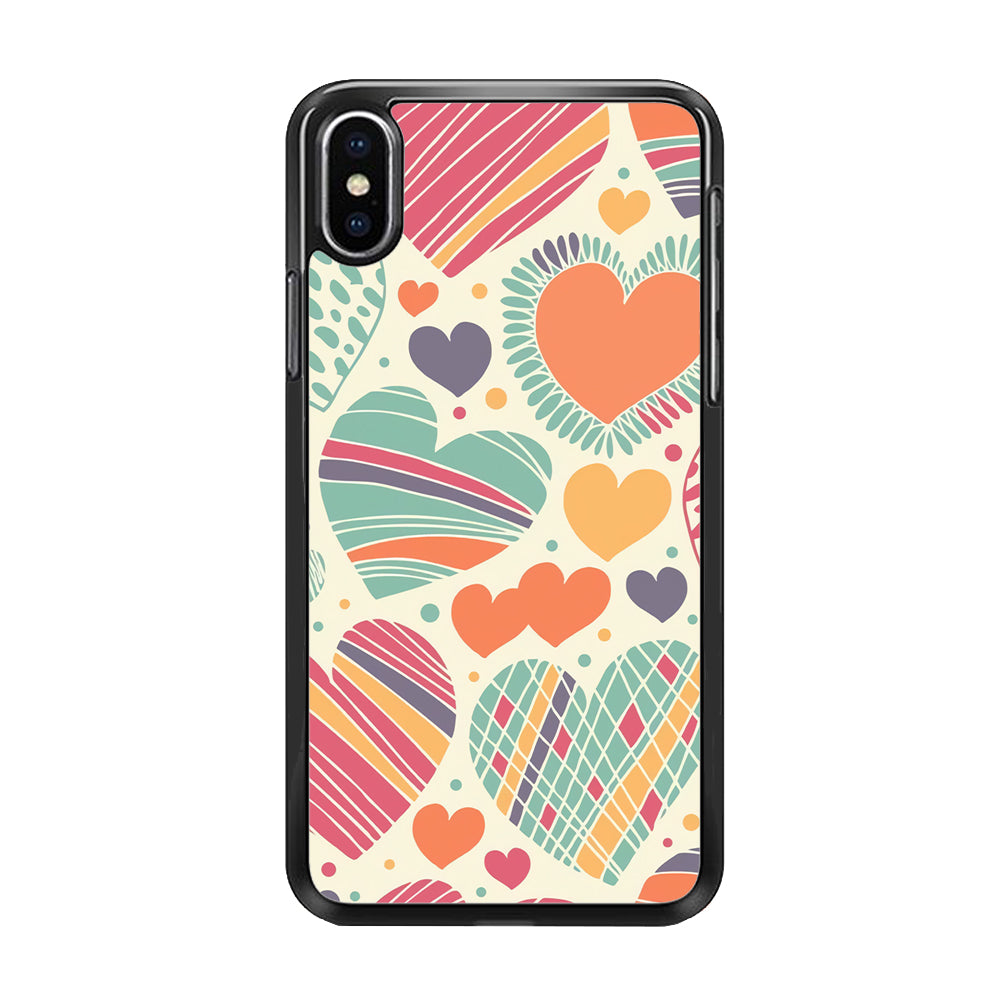Love Cute White iPhone Xs Case