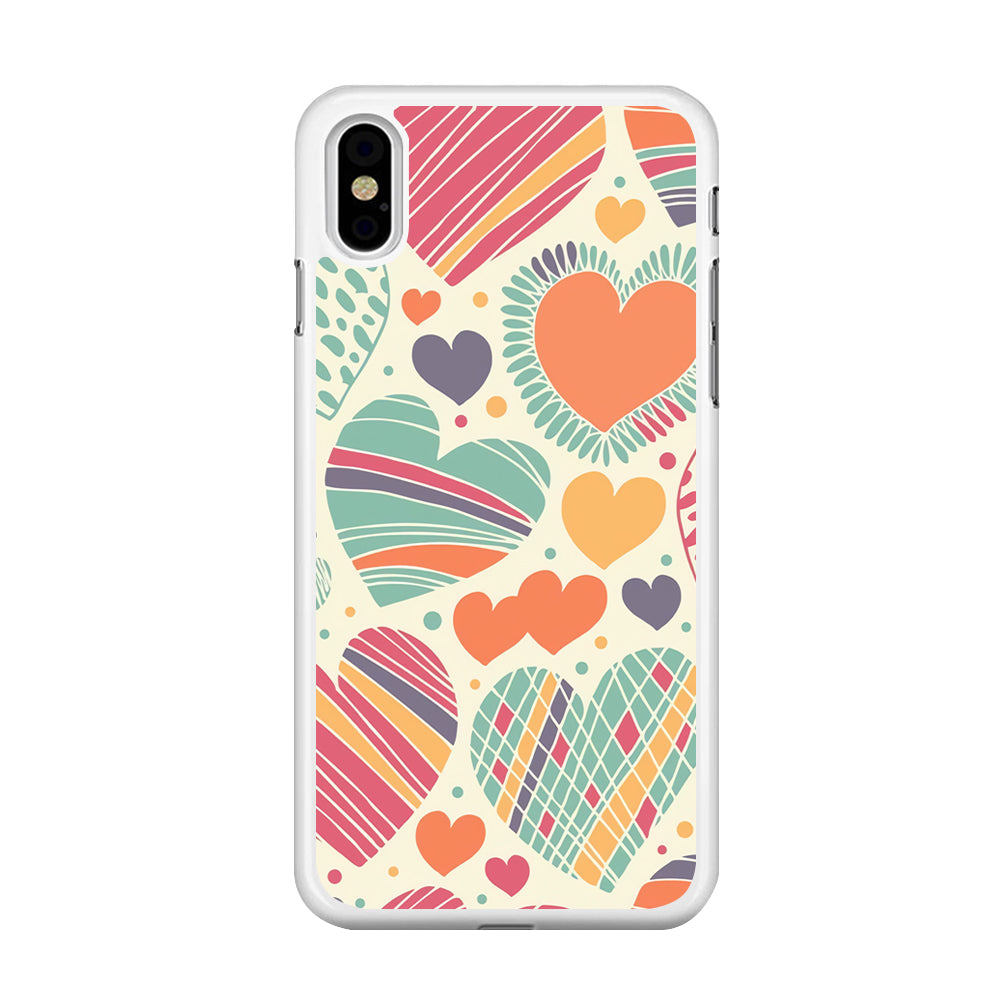 Love Cute White iPhone Xs Case