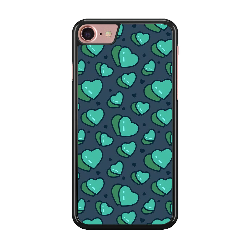 Love Green Doodle iPhone 8 Case