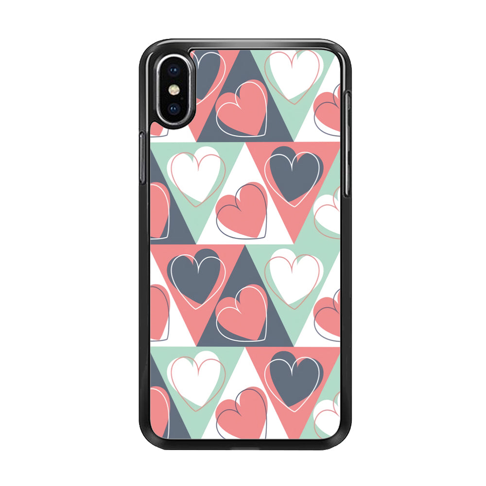 Love Triangle Doodle iPhone Xs Case