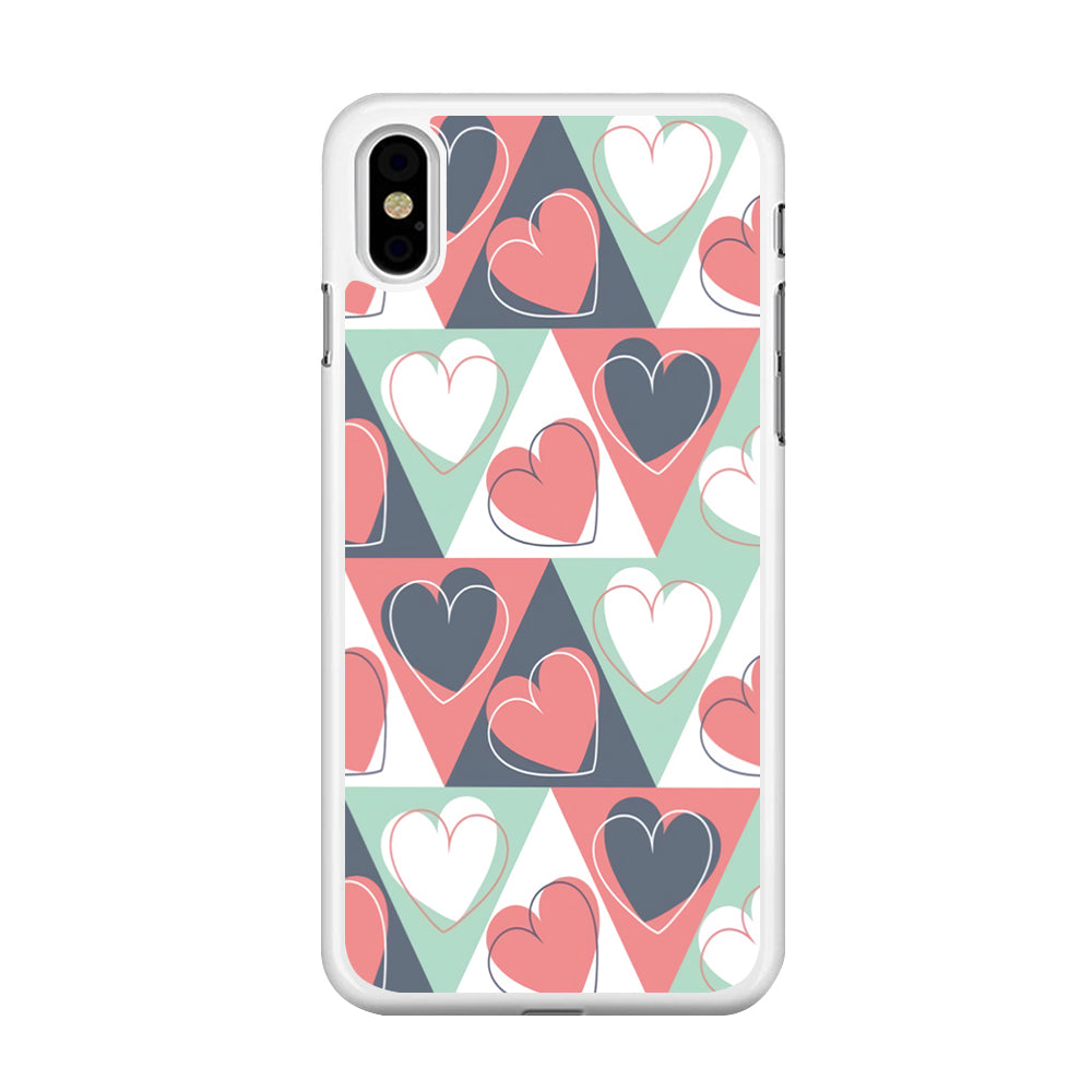 Love Triangle Doodle iPhone Xs Case